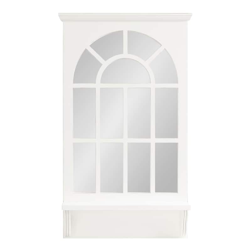 Kate and Laurel Wallhaus Wall Mirror with Shelf - 21x36