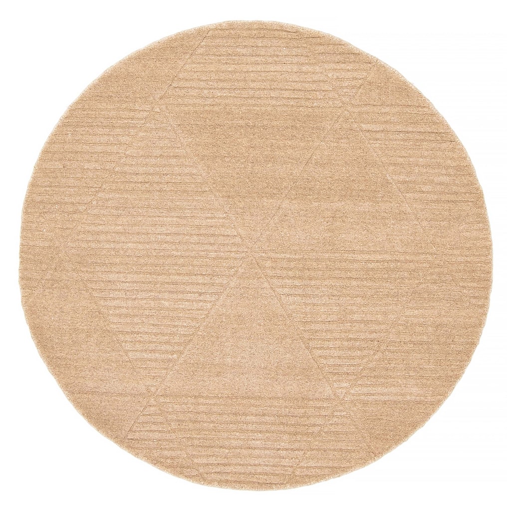 Kashkuli Gabbeh Tan Rug 4'0" x 4'0" - 4'0 x 4'0