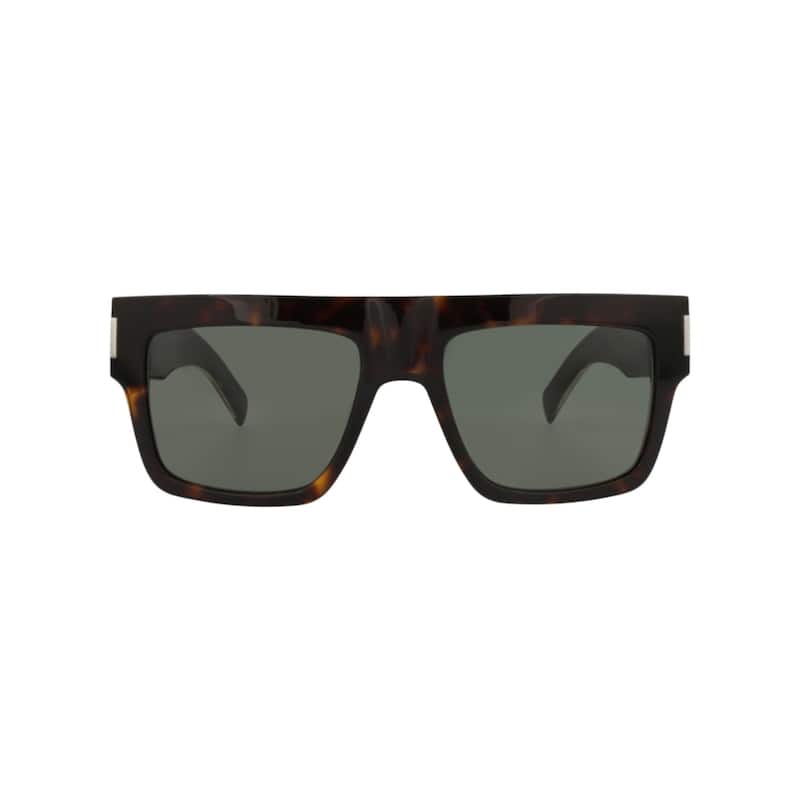 Saint Laurent Square-Frame Recycled Acetate Sunglasses - Havana Crystal Grey - Multi - Grey Lens