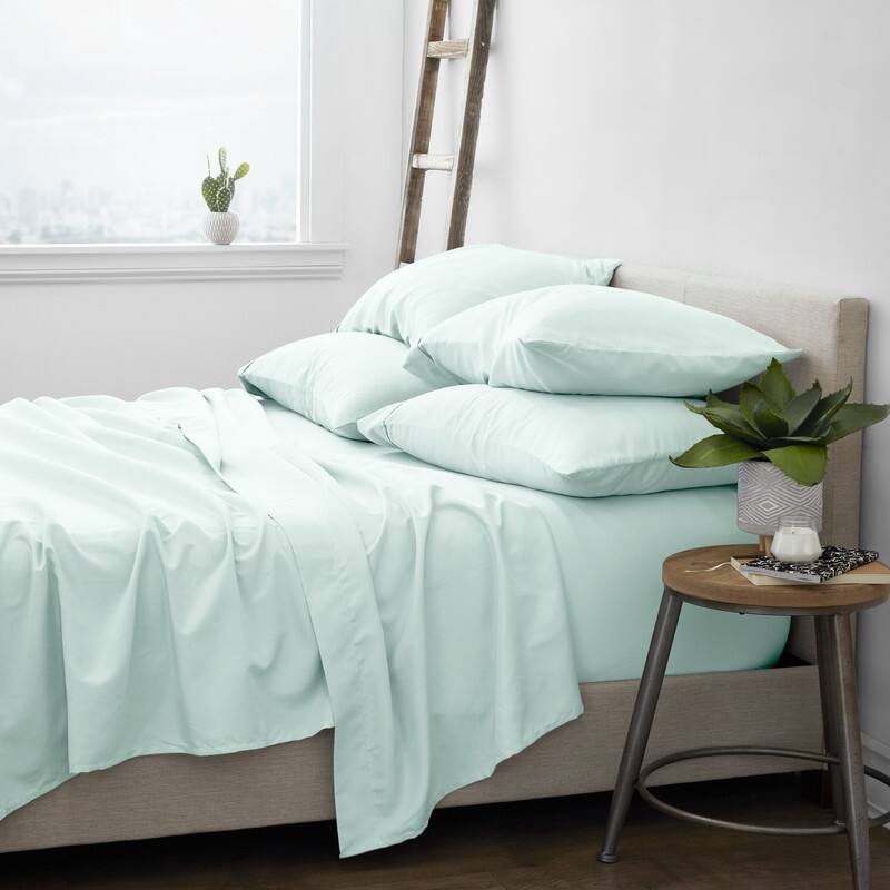 Soft Essentials Ultra-soft Deep Pocket 6-piece Microfiber Sheet Set - Twin - Mint