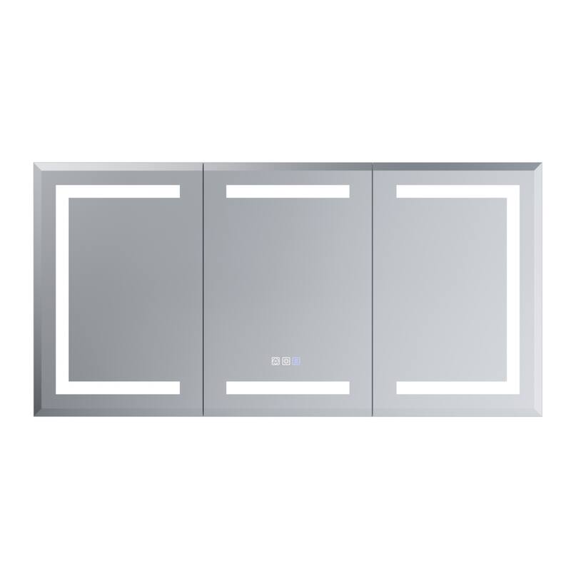 30-48'' W x 24'' H Surface or Recessed LED Bathroom Medicine Cabinet With Mirror,Defog & Quiet Hinges