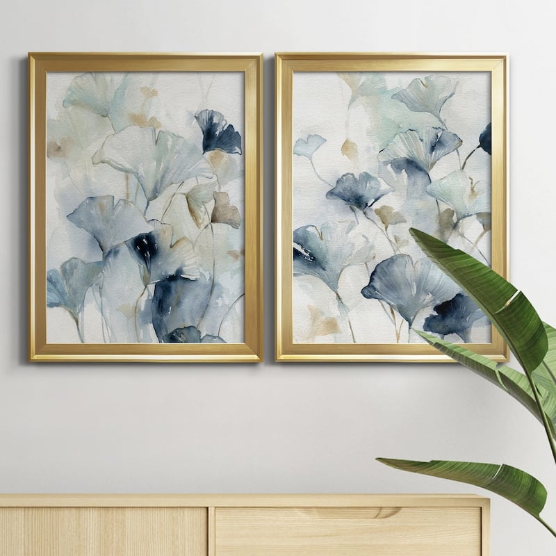Indigo Ginkgo I Premium Framed Print - Ready to Hang - Multi-Color