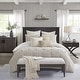 preview thumbnail 55 of 89, Madison Park Signature Essence Oversized Cotton Clipped Jacquard Comforter Set with Euro Shams and Throw Pillows
