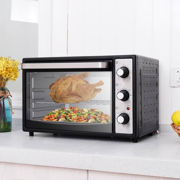 Shop Costway 1500w Electric Toaster Oven Convection Broiler 32l