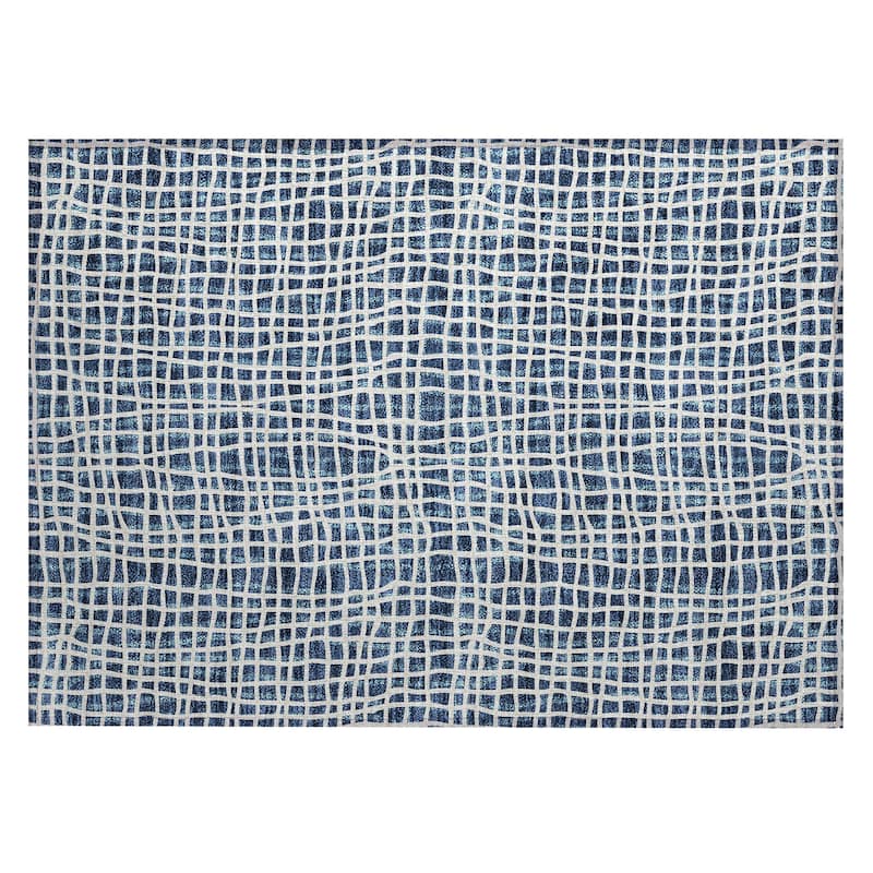 Machine Washable Indoor/ Outdoor Chantille Abstract Modern Rug