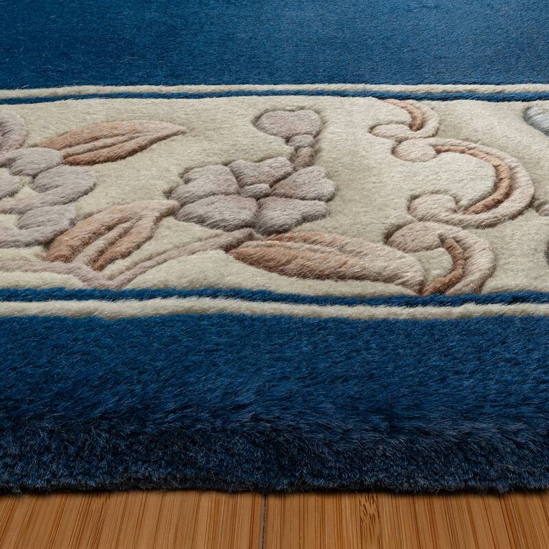Gertmenian Oriental Estate Traditional Oriental Floral Border Metallion Hand Knot Wool Area Rug Collection