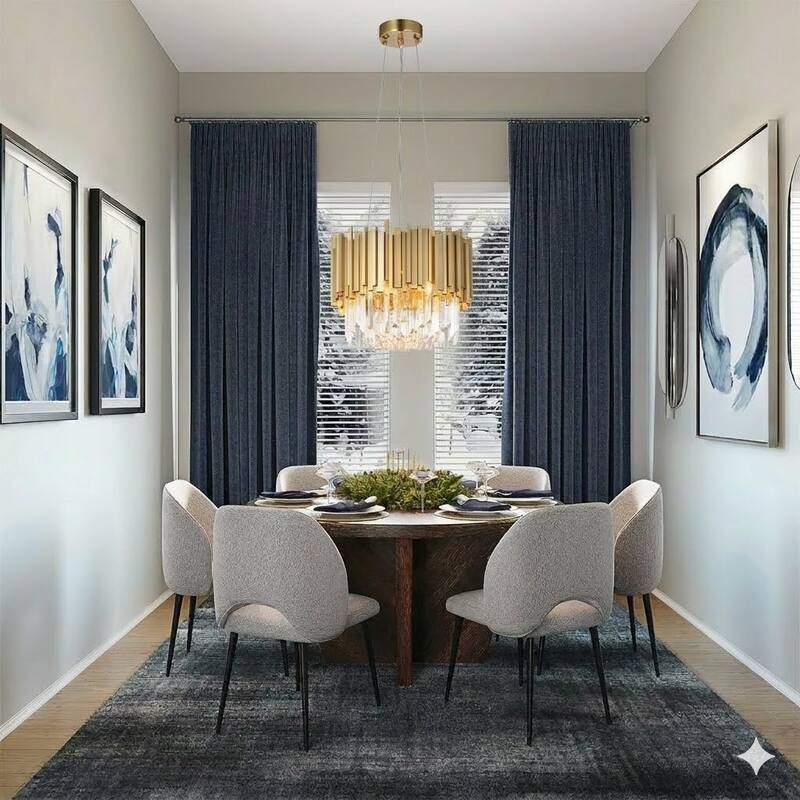 6 Light Gold Chandelier With Clear Crystal Accents