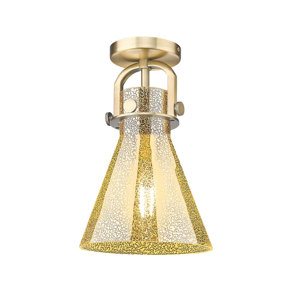 Innovations Lighting Downtown Urban - Newton Cone - 1 Light 8" Arched-Frame Flush Mount