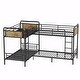 preview thumbnail 9 of 12, Quad Bunk Bed for 4 Kids, Heavy Duty Metal Twin Bunk Bed Frame, Detachable Triple Bunk Bed