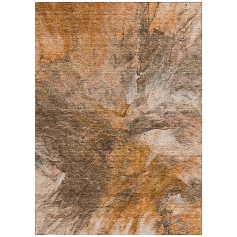 HomeRoots Abstract Transitional Rectangle Outdoor Rug
