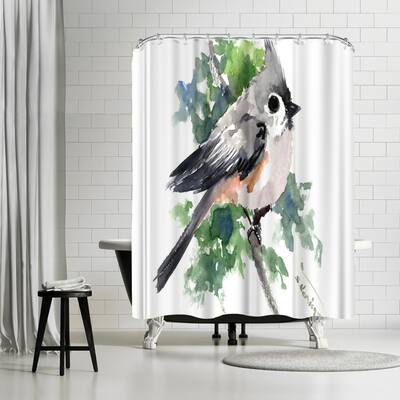 Americanflat 71" x 74" Shower Curtain, Titmouse 2 by Suren Nersisyan
