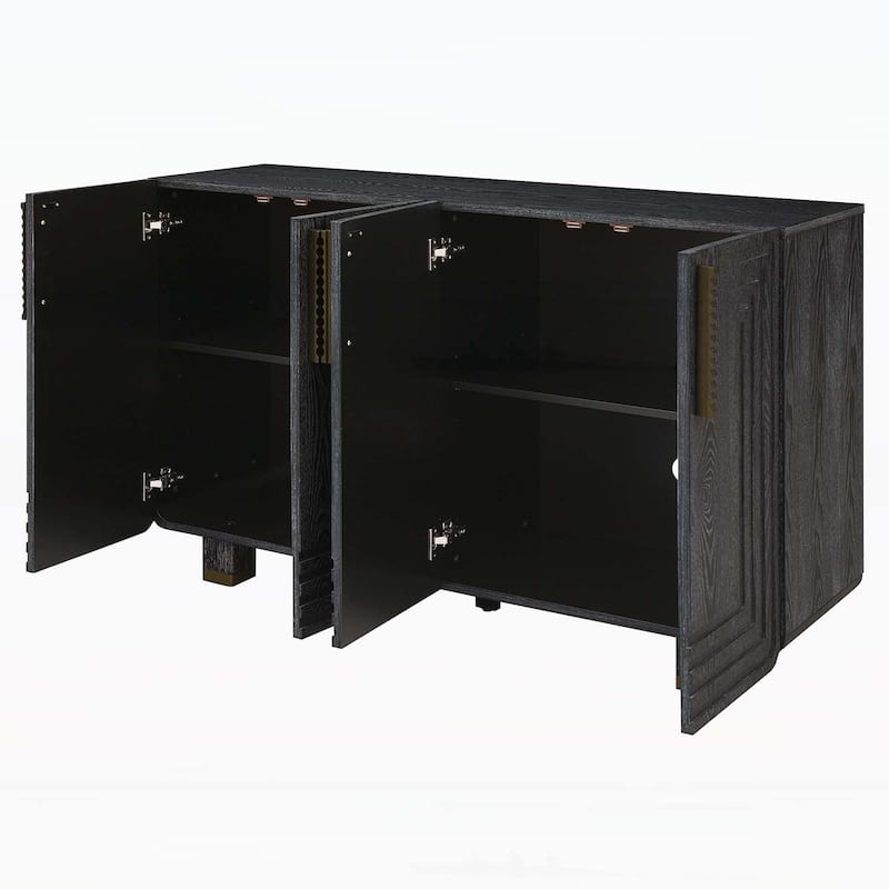 Exquisite Buffet Cabinet with Adjustable Shelves and Handcrafted Details