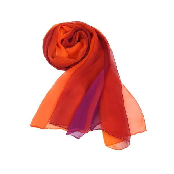 orange chiffon wrap