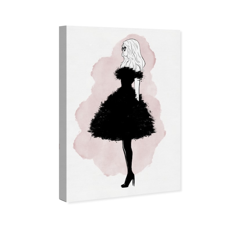 Wynwood Studio Canvas Fashion and Glam Fluff Couture Black and Glam Wall Art Canvas Print