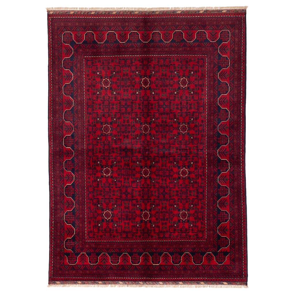 ECARPETGALLERY Hand-knotted Finest Khal Mohammadi Red Wool Rug - 5'9 x 7'10