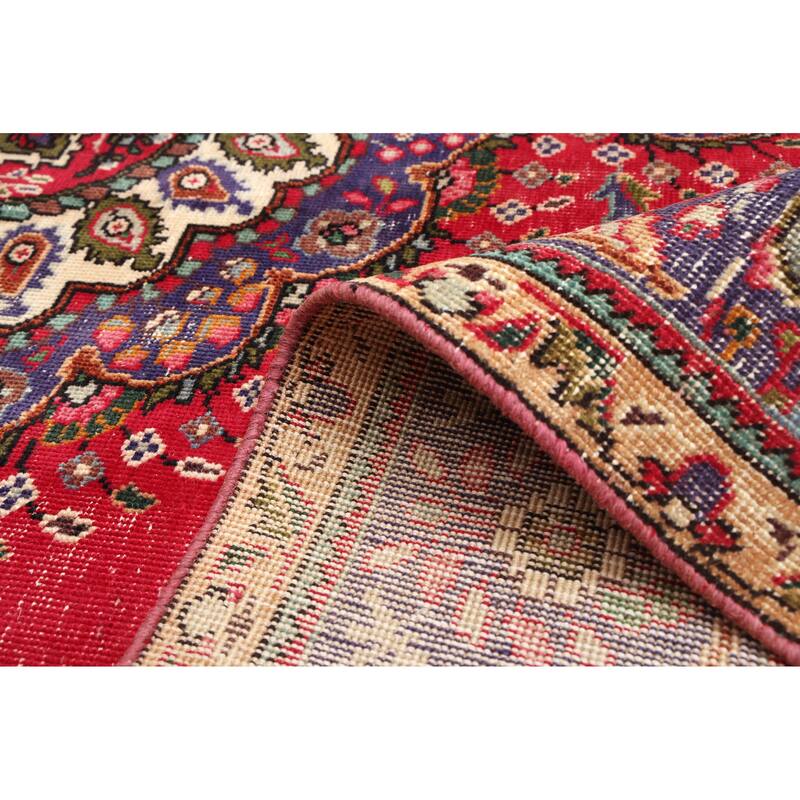ECARPETGALLERY Hand-knotted Antalya Vintage Red Wool Rug - 6'6 x 9'6