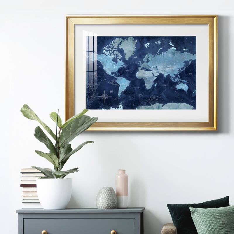 World Map Premium Framed Print - Ready to Hang