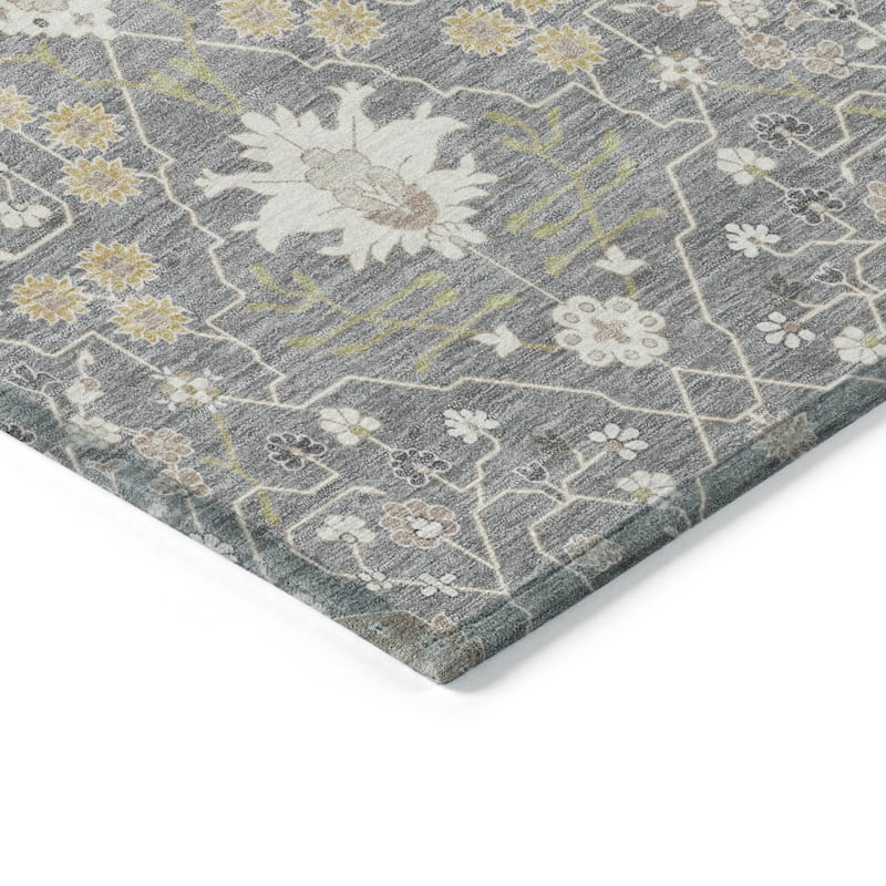 Machine Washable Indoor/ Outdoor Global Traditional Chantille Rug