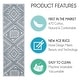 preview thumbnail 16 of 34, SussexHome Monument Design 9" X 28" Stair Treads - 70% Cotton Anti-Slip Carpet Strips for Stairs-with Double Adhesive Tape