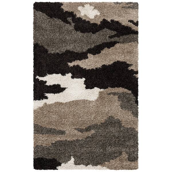 Shop Safavieh Florida Shag Kenny Camouflage Rug Overstock 5665173