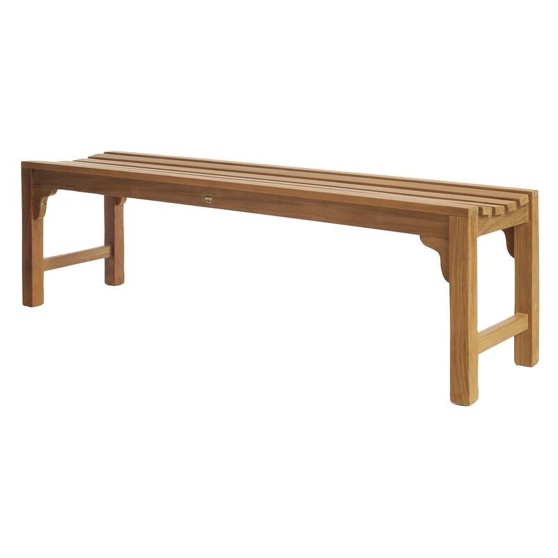Teak Shower Bench Curved 59" (150 cm)