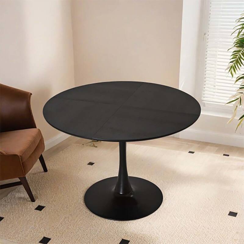 Industrial-Chic Table(Dining/Coffee/Console Multi-Use) - Black-47.24-Four Patch work Tabletops