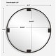 preview thumbnail 6 of 4, Uttermost Cornelia Black Round Mirror - 42.5'' H X 42.5'' W X 1.25'' D
