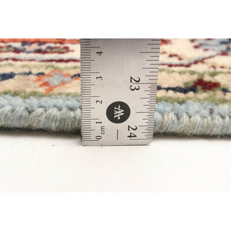 ECARPETGALLERY Hand-knotted Serapi Heritage Light Blue Wool Rug - 4'0 x 5'11