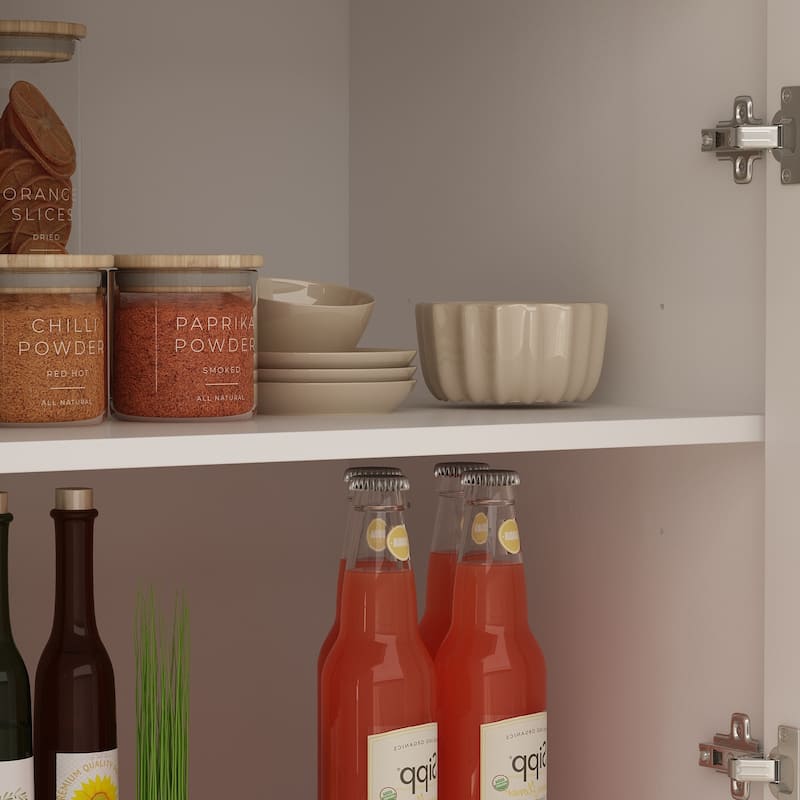Storage Cabinet Kitchen Pantry Garage Wall Floor and Wall Cabinet Set