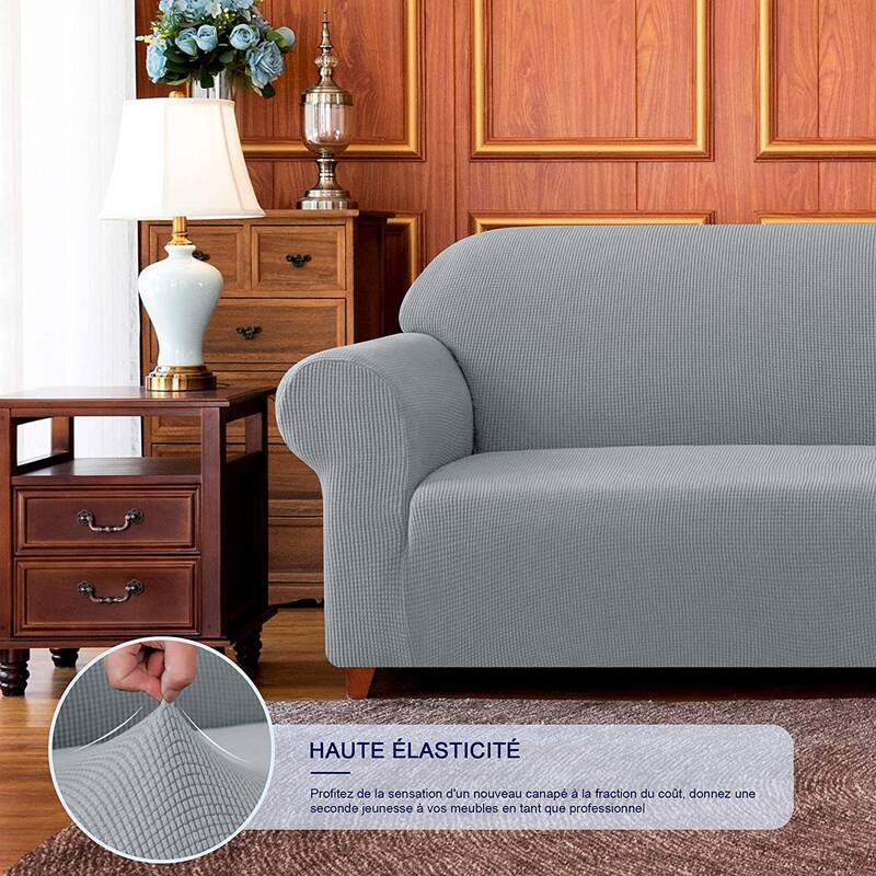 Subrtex 1-Piece Sofa Cover Stretch Soft Couch Loveseat Slipcover
