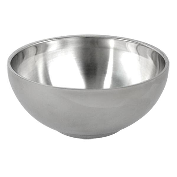 Silver Tone Stainless Steel Dinner Rice Bowl 10.9 x 5cm - Silver Tone ...