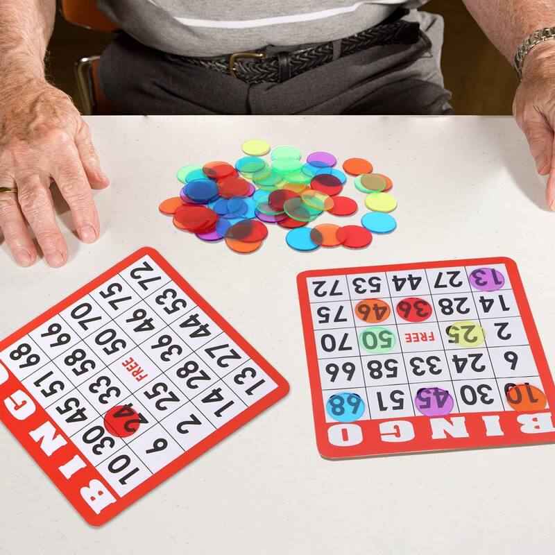 GSE™ 500-Pack 3/4-inch Plastic Bingo Chips for Bingo Game, Counting, Sorting, Science, Educational Markers