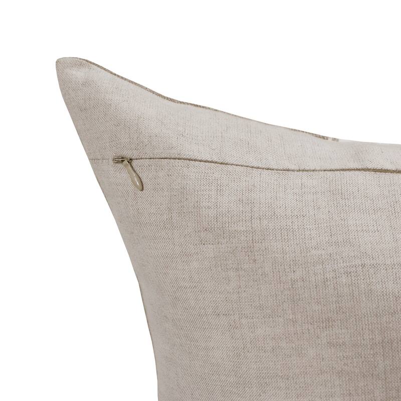 Sevita Hand-Woven Striped Linen Throw Pillow, 20" x 20"