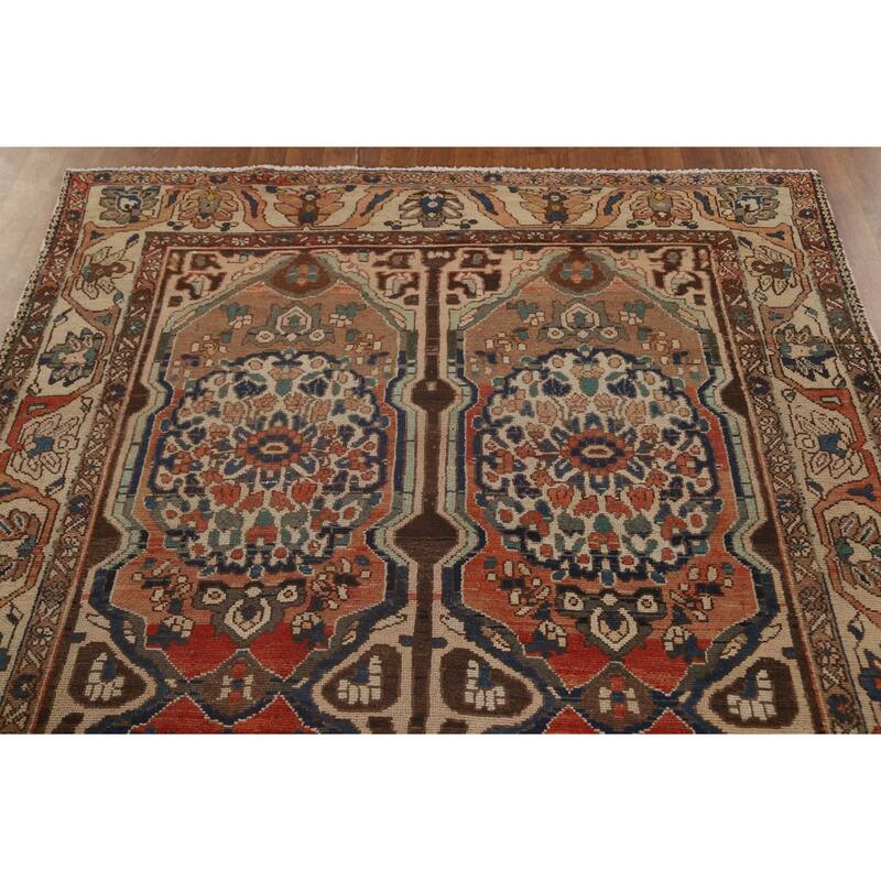 Vegetable Dye Bakhtiari Persian Antique Area Rug Handmade Wool Carpet - 5'3"x 9'11"