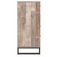 preview thumbnail 3 of 3, 4 Drawer Wooden Chest with Metal Legs, Washed Brown and Black