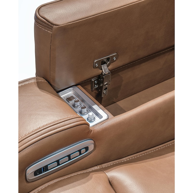 Signature Design by Ashley Guru Brown Power Recliner with Audio Seating
