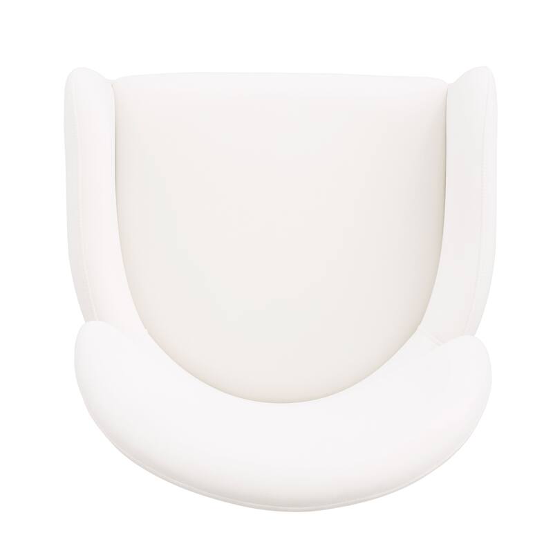 Furniture of America Luvien Modern 5-Piece White Sintered Stone Top Oval Dining Set