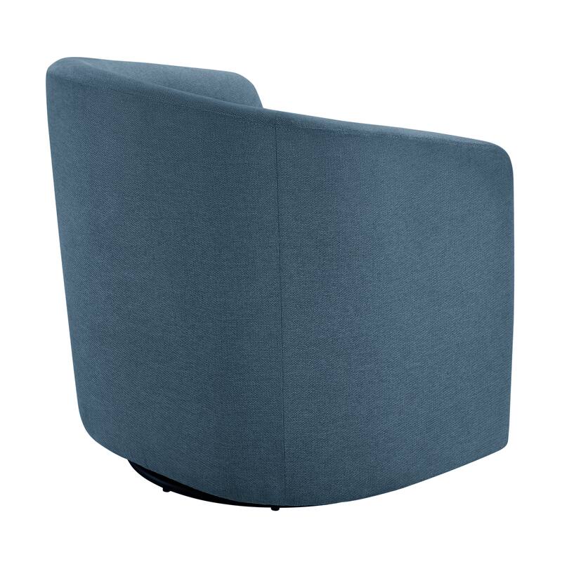 Leather Swivel Barrel Chair 30 Inch Compact 360 Degree