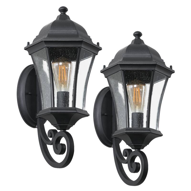 Outdoor Waterproof Glass Retro Wall Lamp(2 Pack)