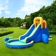 preview thumbnail 2 of 5, Inflatable Water Slide Kids Bounce House Castle Splash Pool with 350W Blower