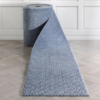 Custom Size Runner Malaga Pia Tribal Diamond Hallway Stair Rug