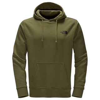 The North Face Men S Half Dome Red Box Hoodie Burnt Olive Green Black On Sale Overstock