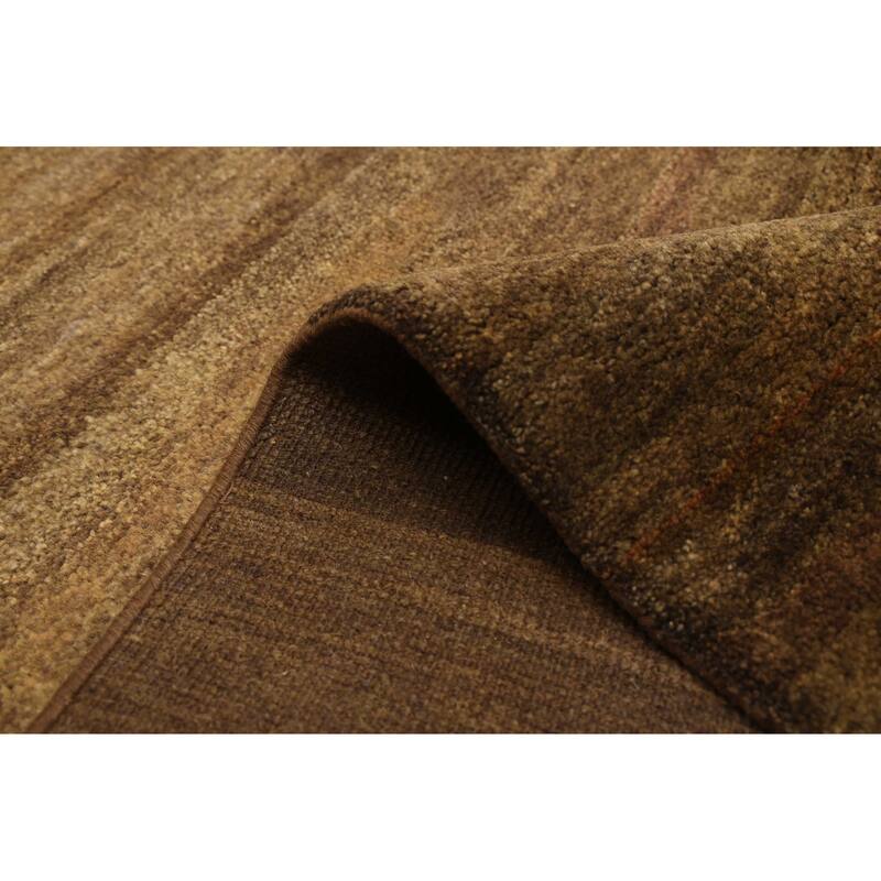 ECARPETGALLERY Hand-knotted Pak Finest Gabbeh Brown, Olive Wool Rug - 6'1 x 8'11