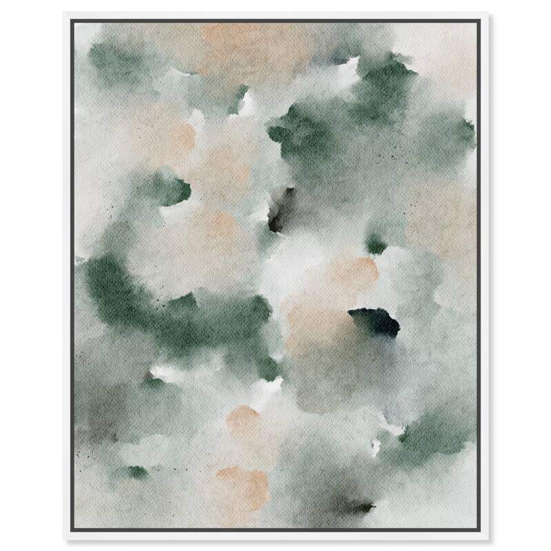 Art Remedy Smoky And Blush Shadows Framed Watercolor Boho Abstracts - 37 x 46 - White
