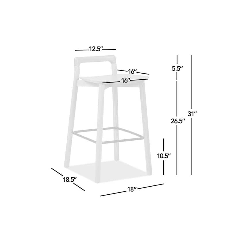 Sven 26.5" Minimalist Low Back Counter Stool