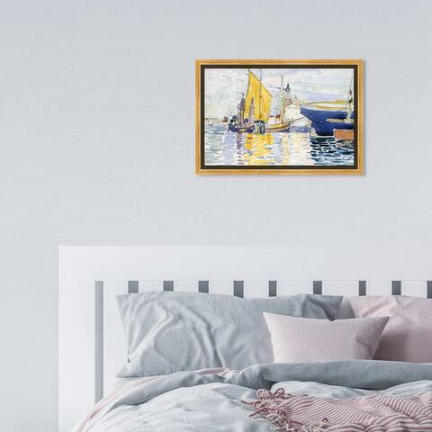 Oliver Gal 'Venice The Giudecca' Nautical and Coastal Yellow Wall Art Canvas Print