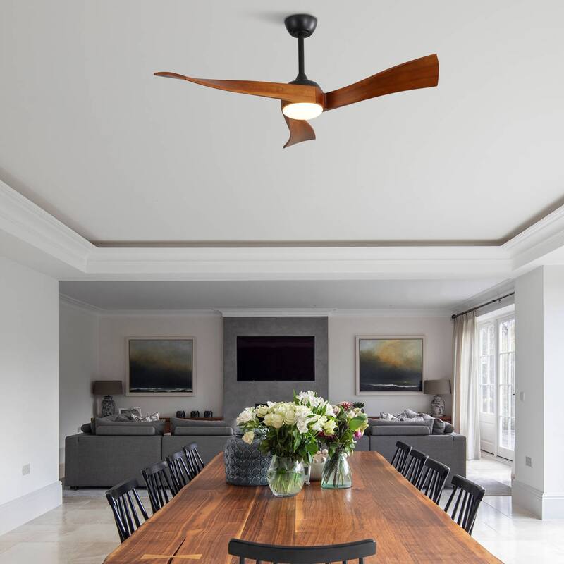 Clihome 52 Inch 6 Speed Remote DC Motor Ceiling Fan Light