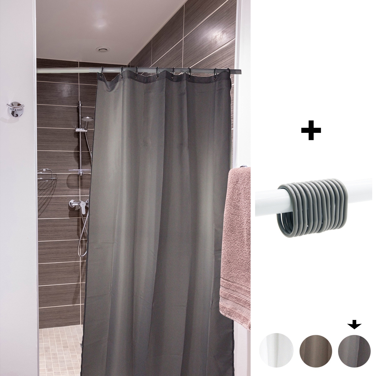 Shower stall online curtain sizes