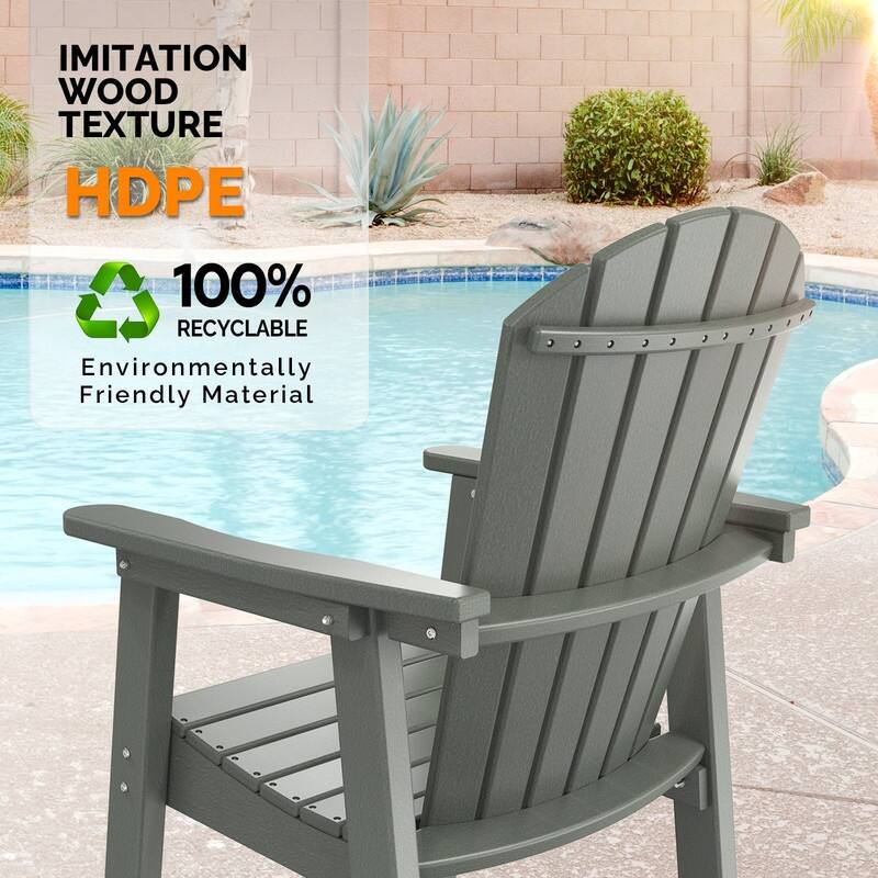 HDPE Adirondack Bar Stools with Cup Holder