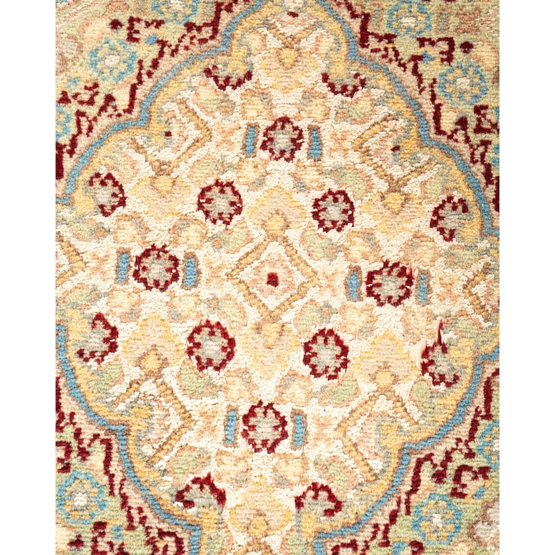 Overton Hand Knotted Wool Vintage Inspired Traditional Mogul Blue Area Rug - 8 x 10